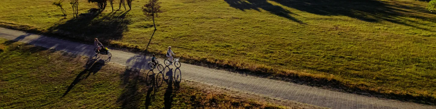 Fietsen in het najaarslandschap